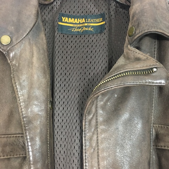 Vintage Yamaha Brown Leather Jacket - Picture 6 of 8